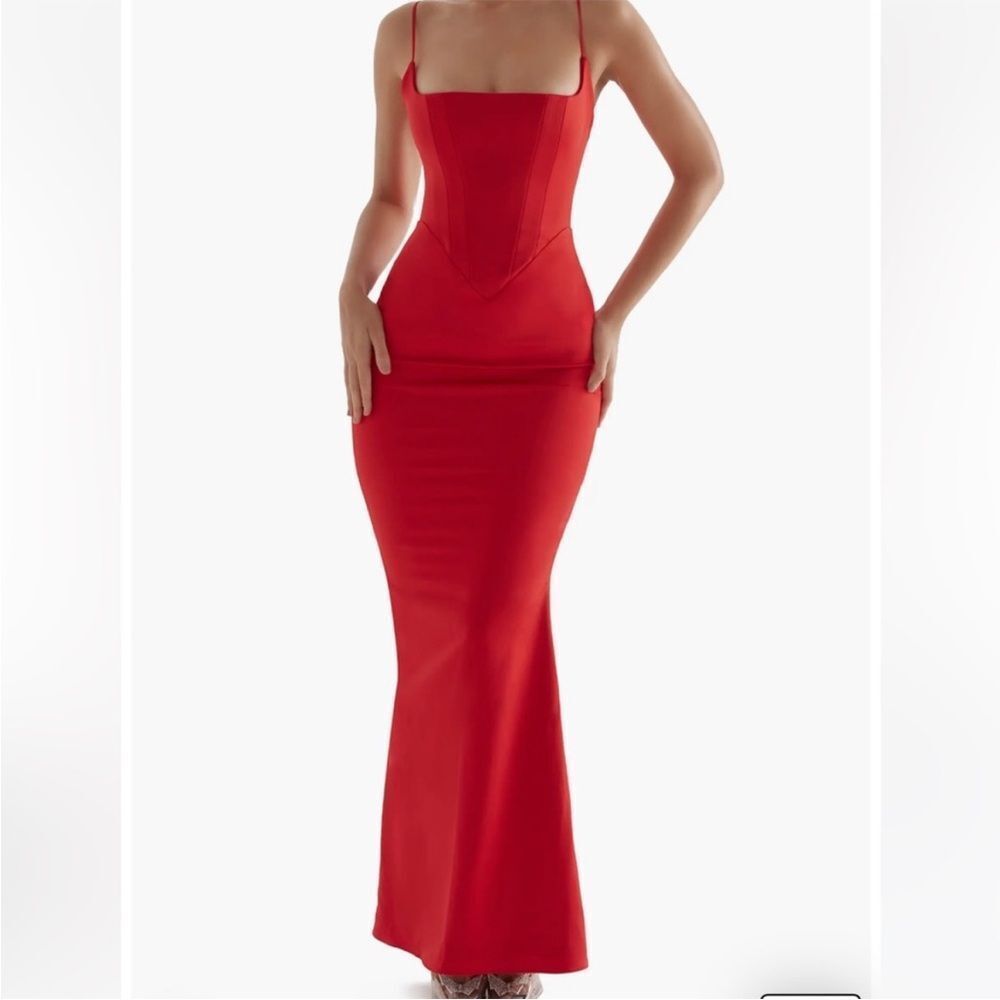 HOUSE OF CB OLIVETTE CORSET MAXI DRESS